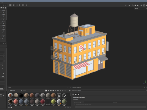 Stylized Apartment Building 6 3D Model