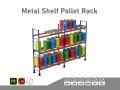 Metal Shelf Pallet Rack And Barrels 3D Модель