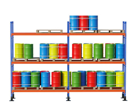 Scaffale Per Pallet E Botti In Metallo Modello 3D