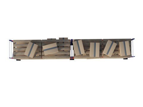 Metal Shelf Pallet Rack And Cardboard Boxes 3D मॉडल