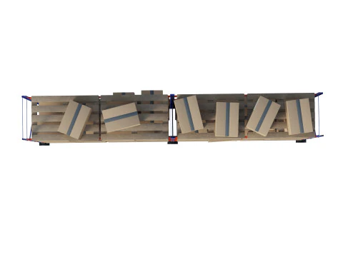 Metal Shelf Pallet Rack And Cardboard Boxes 3D Model