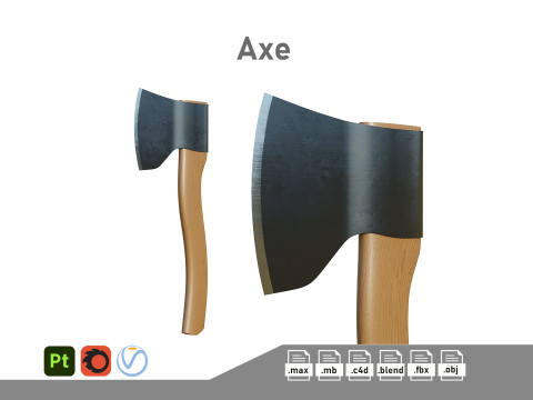 Axe PBR 3D 모델