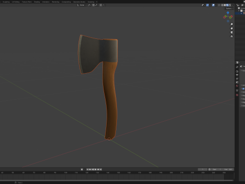 Axe PBR Modello 3D