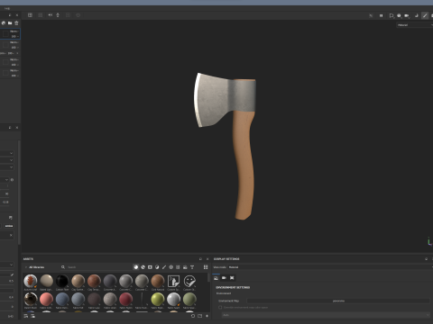 Axe PBR Modello 3D