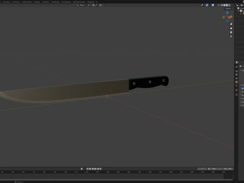 Kitchen Knife 3D Model