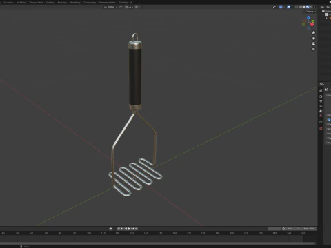 Schiacciapatate Modello 3D