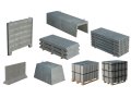 Concrete Construction Materials Collection 3D Model