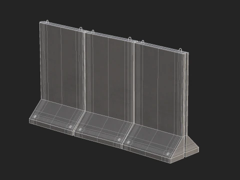 Concrete Construction Materials Collection 3D Model