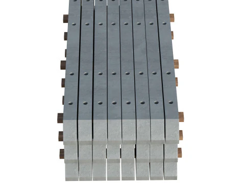 Concrete Construction Materials Collection 3D Model