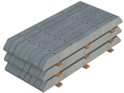 Concrete Construction Materials Collection 3D Model