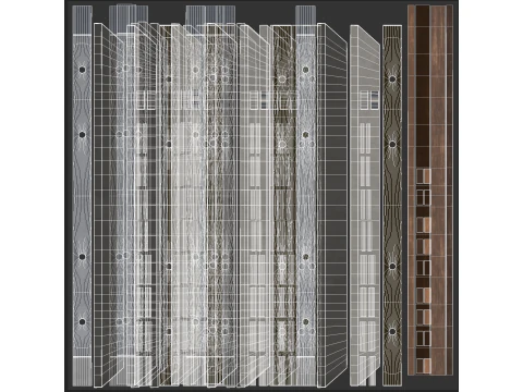 Concrete Construction Materials Collection 3D Model