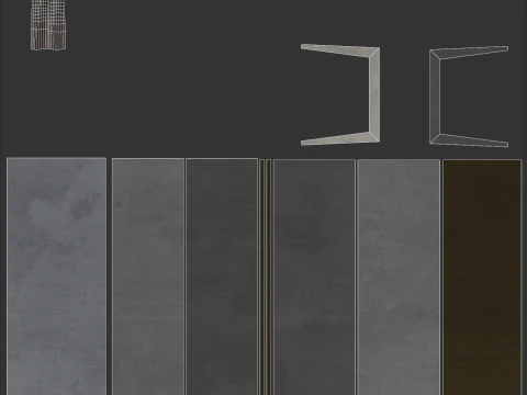 Concrete Construction Materials Collection 3D Model