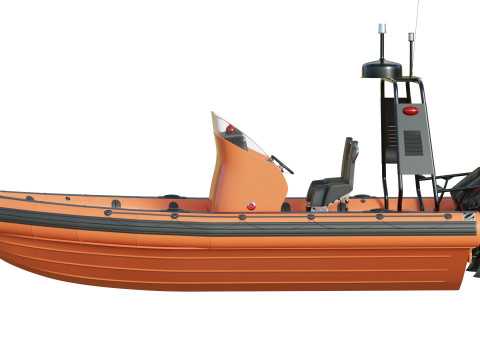Zodiac Inflatable Lifeboat 3D Model