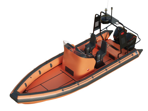 Zodiac Inflatable Lifeboat 3D Model