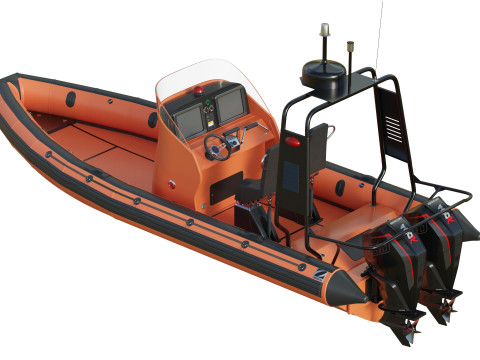 Zodiac Inflatable Lifeboat 3D Model