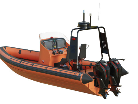 Zodiac Inflatable Lifeboat 3D Model