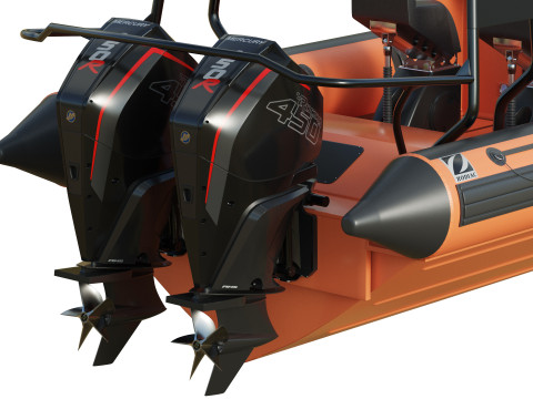 Zodiac Inflatable Lifeboat 3D Model