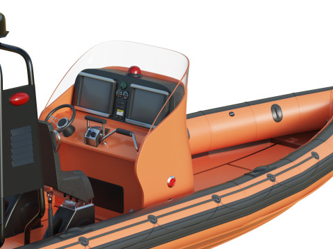 Zodiac Inflatable Lifeboat 3D Model