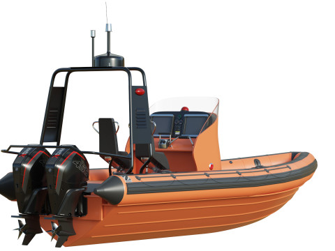 Zodiac Inflatable Lifeboat 3D Model