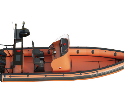 Zodiac Inflatable Lifeboat 3D Model