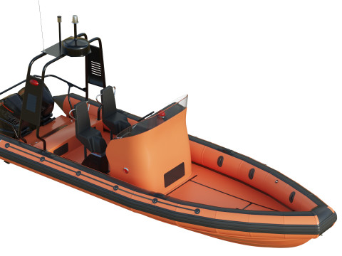 Zodiac Inflatable Lifeboat 3D Model