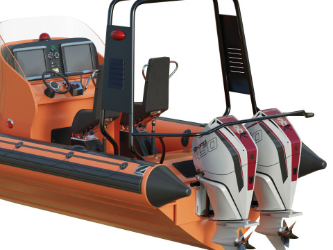 Zodiac Inflatable Lifeboat 3D Model
