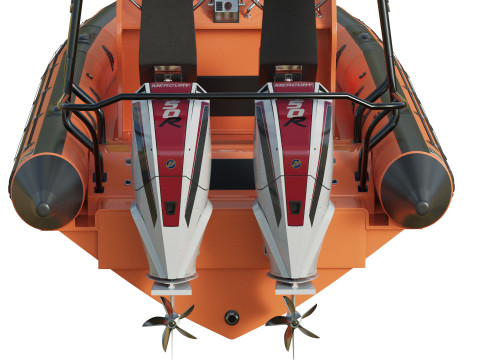 Zodiac Inflatable Lifeboat 3D Model