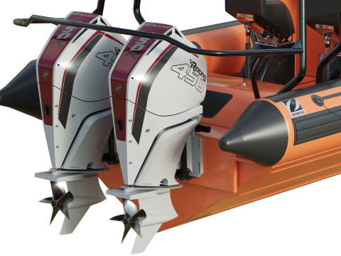 Zodiac Inflatable Lifeboat 3D Model