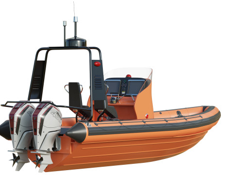 Zodiac Inflatable Lifeboat 3D Model