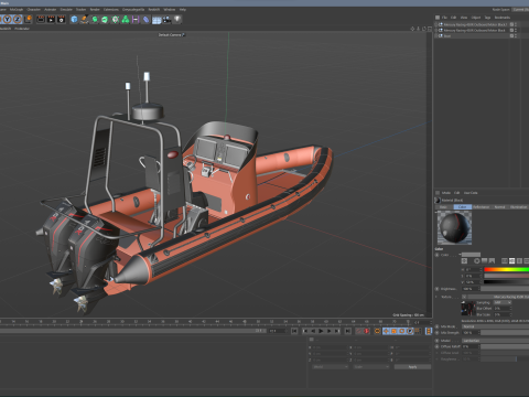 Zodiac Inflatable Lifeboat 3D Model