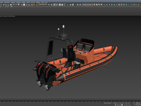 Zodiac Inflatable Lifeboat 3D Model