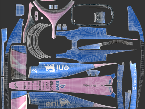 F1 Alpine A525 2025 3D Model