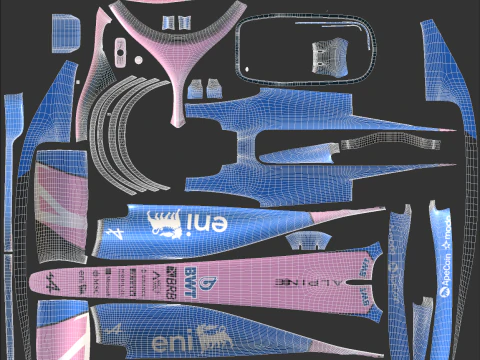 F1 Alpine A525 2025 3D Model