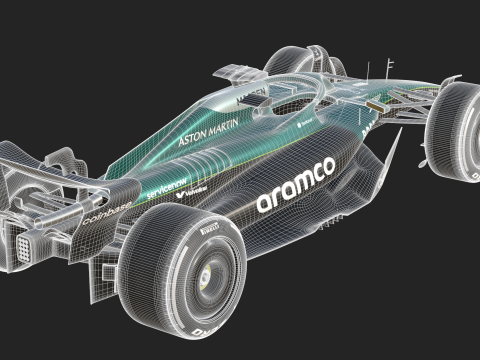 F1 Aston Martin AMR25 2025 Modelo 3D
