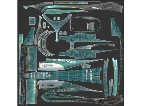 F1 Aston Martin AMR25 2025 Modelo 3D