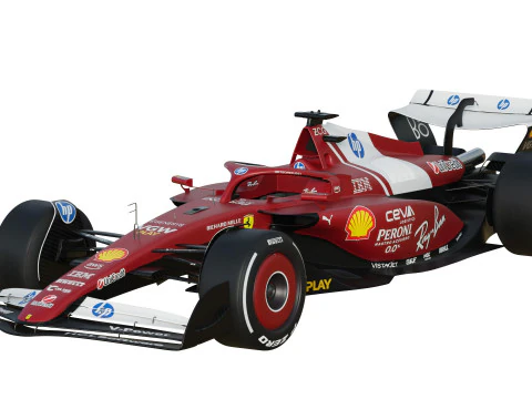 F1 Ferrari SF25 2025 Modèle 3D