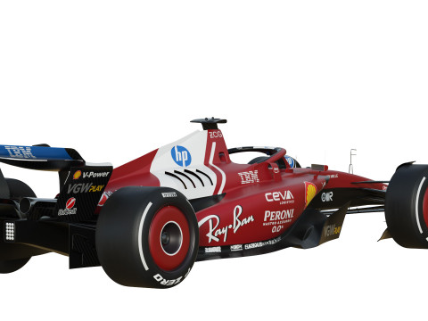 F1 Ferrari SF25 2025 Modèle 3D