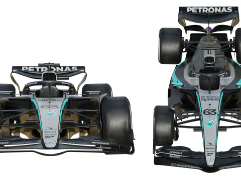 F1 Mercedes W16 2025 3D Model