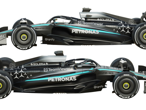 F1 Mercedes W16 2025 Model 3D