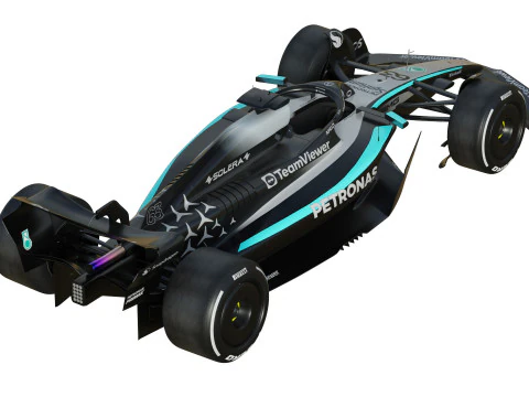 F1 Mercedes W16 2025 3D Model