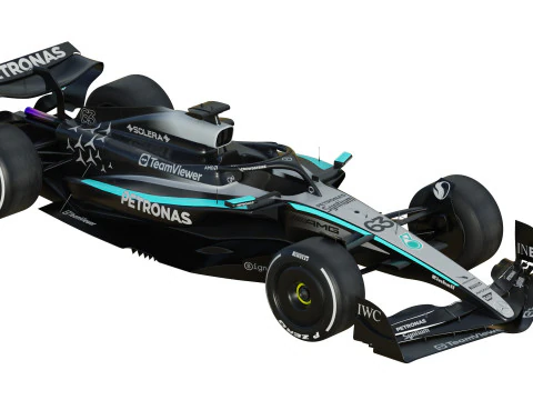 F1 Mercedes W16 2025 3D Model
