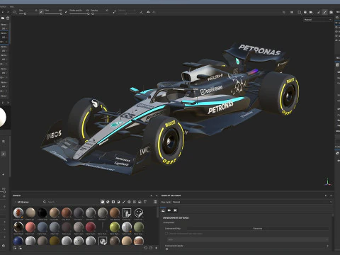 F1 Mercedes W16 2025 3D Model