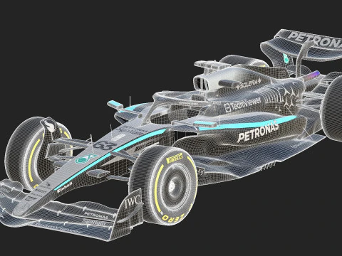F1 Mercedes W16 2025 3D Model