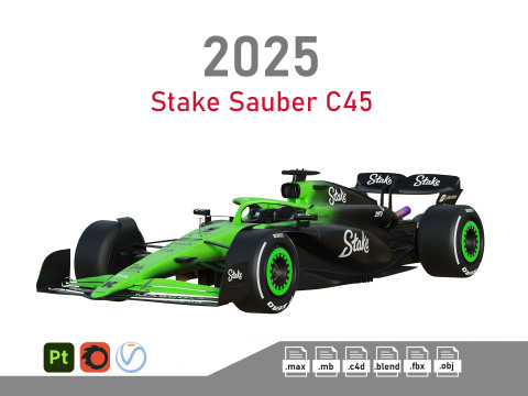 F1 Stake Sauber C45 2025 3D 모델