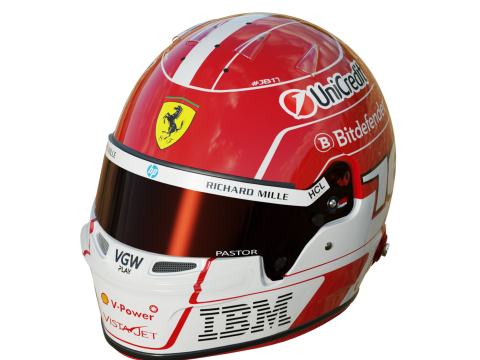 F1 Charles Leclerc Helmet 2025 3D 모델