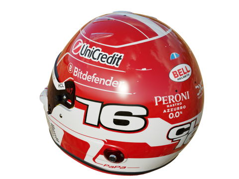 F1 Charles Leclerc Helmet 2025 3D 모델
