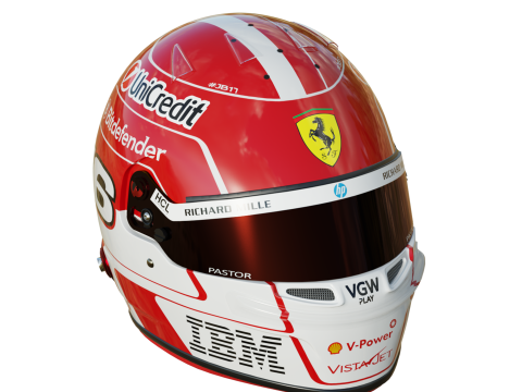 F1 Charles Leclerc Helmet 2025 3D 모델