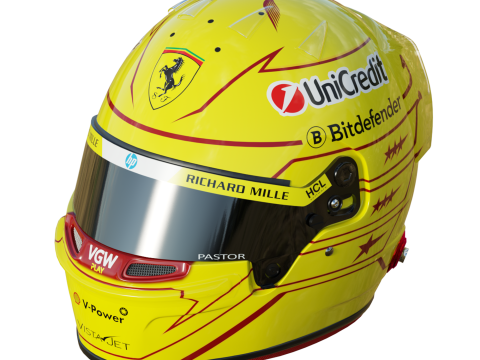 F1 Lewis Hamilton Helmet 2025 3D Model