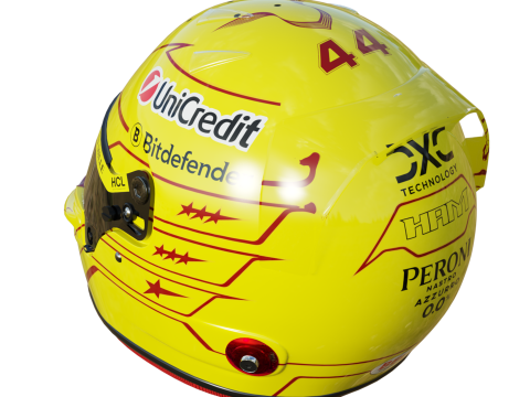 F1 Lewis Hamilton Helmet 2025 3D Model