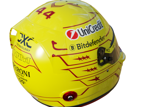 F1 Lewis Hamilton Helmet 2025 3D Model